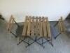 Tarno Wooden Slatted Table with 2 x Tarno Chairs & Cushions. Size H75 x W55 x D55cm. - 2