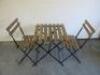 Tarno Wooden Slatted Table with 2 x Tarno Chairs. Size H75 x W55 x D55cm.