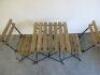 Tarno Wooden Slatted Table with 2 x Tarno Chairs. Size H75 x W55 x D55cm. - 2
