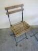 Tarno Wooden Slatted Table with 2 x Tarno Chairs. Size H75 x W55 x D55cm. - 3