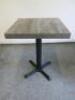 Wooden Table with Heavy Metal Base & 2 Rattan Chairs. Size H78 x W60 x D60cm. - 3