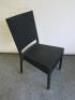 Wooden Table with Heavy Metal Base & 2 Rattan Chairs. Size H78 x W60 x D60cm. - 4