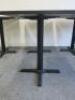 4 x Wooden Square Table with Heavy Metal Base. Size H73 x W60 x D70cm. - 2