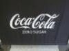 Coca Cola Zero Sugar Branded Pavement Barrier with 2 Metal Stands. Size H 123 x W180cm. - 2