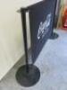 Coca Cola Zero Sugar Branded Pavement Barrier with 2 Metal Stands. Size H 123 x W180cm. - 3