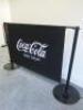 Coca Cola Zero Sugar Branded Pavement Barrier with 2 Metal Stands. Size H 123 x W180cm. - 4