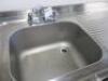 Stainless Steel Single Bowl Sink with Right Hand Drainer & Lever Tap, Size H90 x W120 x D65cm. - 3