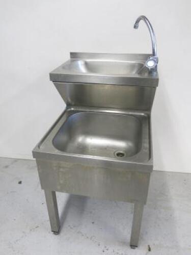 Stainless Steel Janitorial Sink & Basin Unit, Size H85 x W50 x D60cm.