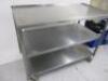 Stainless Steel 2 Shelf Trolley, Size H88 x W120 x D60. - 2