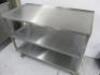 Stainless Steel 2 Shelf Trolley, Size H88 x W120 x D60. - 2