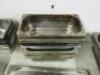 48 x GN Metal Containers & Lids to Include: 41 x Assorted Sized Containers & 7 x Assorted Sized Lids. - 4