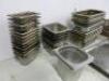 48 x GN Metal Containers & Lids to Include: 41 x Assorted Sized Containers & 7 x Assorted Sized Lids. - 5