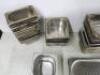 48 x GN Metal Containers & Lids to Include: 41 x Assorted Sized Containers & 7 x Assorted Sized Lids. - 6