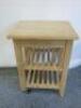 Butchers Block Trolley with Wheels, Size H86 x W60 x D51cm.