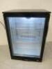 Premier Single Door Back Bar Bottle Chiller/Display Fridge, Model Prem1 Black. Right Hand