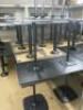 13 x Assorted Pedralli Dark Grey Textured Top Freestanding & Fixed Base Tables to Include..... - 6