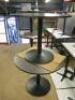 13 x Assorted Pedralli Dark Grey Textured Top Freestanding & Fixed Base Tables to Include..... - 9