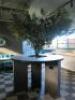 Round High Top Bar/Counter in Dark Grey, Wood Made/Slot Together. Size H110 x Dia 180cm. - 4