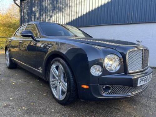 RF60 ZHX: Bentley Mulsanne Auto, Left-Hand Drive, 4 Door Saloon in Black with Full Red Leather Interior. Petrol, Auto, 6752cc, V8 Twin Turbo with High Specification and only 14,814 Recorded Miles.