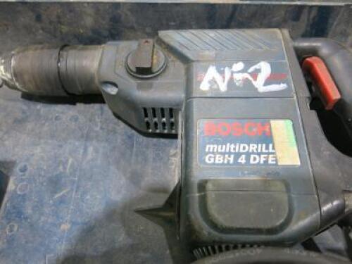 Bosch Multidrill, Model GBH 4DFE, 110V In Carry Case.