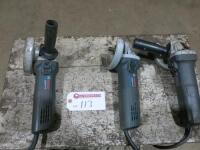 3 x Bosch 4" Disc Grinders to Include: 2 x GWS750 & 1 x GWS710, 110V.