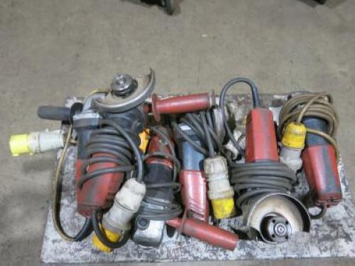 6 x Flex 4" Disc Grinders, Model L3709/115, 110V.