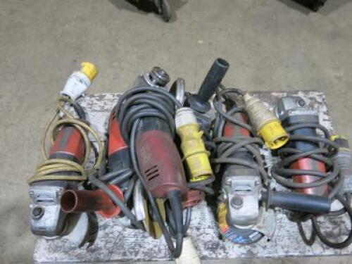 6 x Flex 4" Disc Grinders, Model L3709/115, 110V.