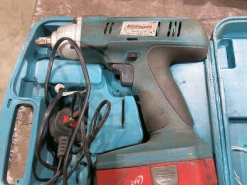 Boschmann Cordless Impact Wrench with Charger, 1 x Batteries & Carry Case.