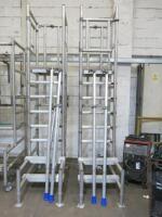Lewis Trade Heavy Duty Aluminium Podium Steps, Size H3m x W65cm x D135cm. Comes with Pair of Stabilisers