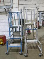 Heavy Duty Aluminium Podium Steps On Castors, Size H195m x W66cm x D120cm.