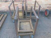 5 x Heavy Duty Metal Moving Dolly's & 2 x Trestles.