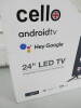 Cello 24"" Android LED TV, Model C2402G & Comes with Remote & Stand in Original Box. - 3