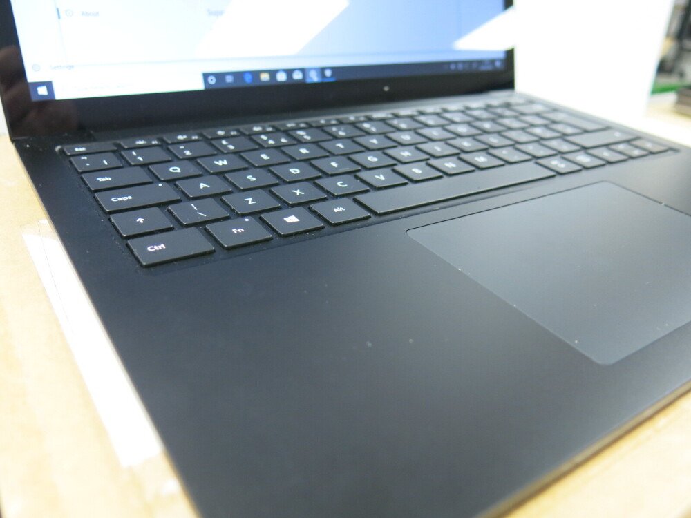 Microsoft Surface Laptop 4, Model 1868. Running Windows 10 Pro. Intel