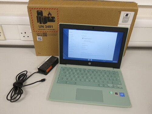 HP Chromebook 11-G8-EE. Comes in Original Box with Power Supply. NOTE: keyboard lay out.