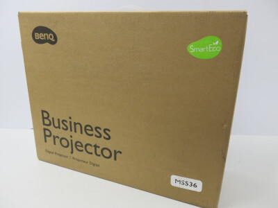 Boxed Benq Business Digital Projector, Model MS536, 0 Lamp Hours