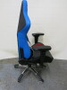 AK Racing Gaming Chair in Blue, Black Red & White PU Leather with Lumber Cushion. - 6