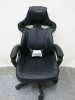 Arozzi Gaming Chair in Black PU Leather with Lumber Cushion.