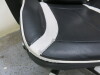 Arozzi Gaming Chair in Black & White PU Leather with Lumber Cushion. NOTE: condition of leather on seat (As Viewed/Pictured). - 5