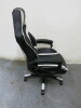 Arozzi Gaming Chair in Black & White PU Leather with Lumber Cushion. NOTE: condition of leather on seat (As Viewed/Pictured). - 8