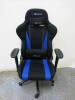 Arozzi Gaming Chair in Black & Blue Fabric PU with Lumber & Head Cushion.