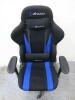 Arozzi Gaming Chair in Black & Blue Fabric PU with Lumber & Head Cushion. - 2