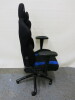 Arozzi Gaming Chair in Black & Blue Fabric PU with Lumber & Head Cushion. - 5