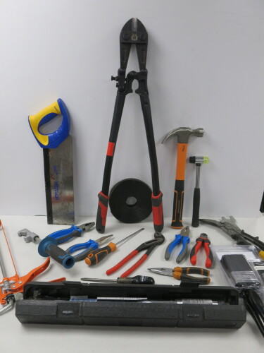 Assorted Handtools to Include: Bolt Croppers, Draper Torque Wrench & 15 x Other.