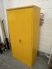 Yellow 2 Door COSHE Metal Cupboard. Size H184 x W92 x D45cm. - 2