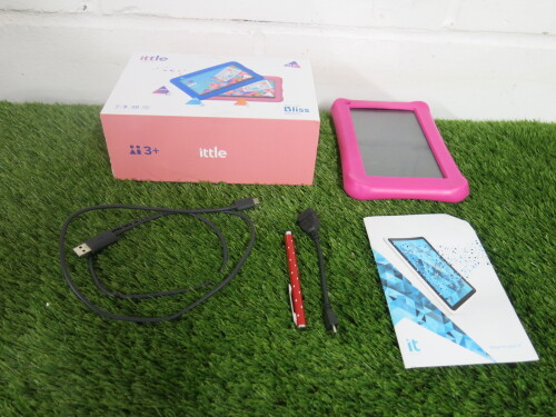 iTTLE 7" Tablet in Pink, 8GB, Quad Core 1.3Ghz. Comes with Original Box, User Manual, Adapter & Pen.