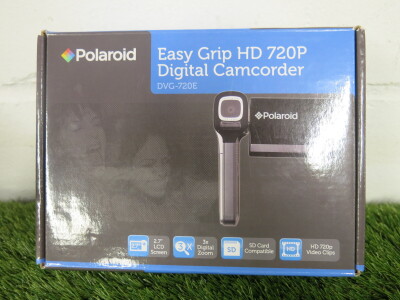 Polaroid HD720P Digital Camcorder, Model DVG-720E. Comes with Original Box, Leads & Digital Camera Software Disc,