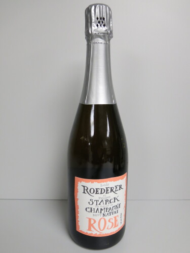 Louis Roederer Brut Nature Rose Champagne (Philippe Starck), 2015c, 750ml.