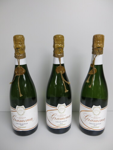 3 x Bottles of Gramona Celler Batlle Corpinnat, 2011, 750ml.