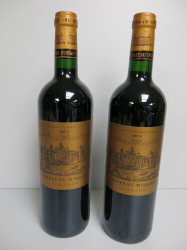 2 x Bottles of Chateau d'Issan Margaux Grand Cru Classe Red Wine, 2013, 750ml.