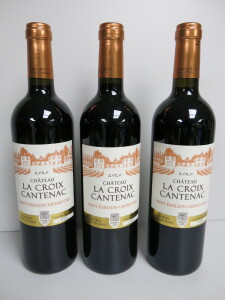 3 x Bottles of Chateau La Croix Cantenac Saint Emilion Grand Cru Red Wine, 2020, 750ml.